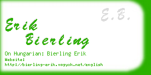 erik bierling business card